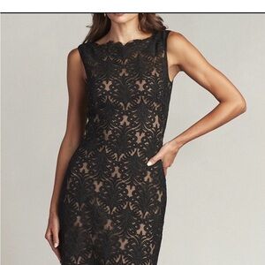 Tadashi shoji Anaya tiered tulle black gown.Sz 10.
